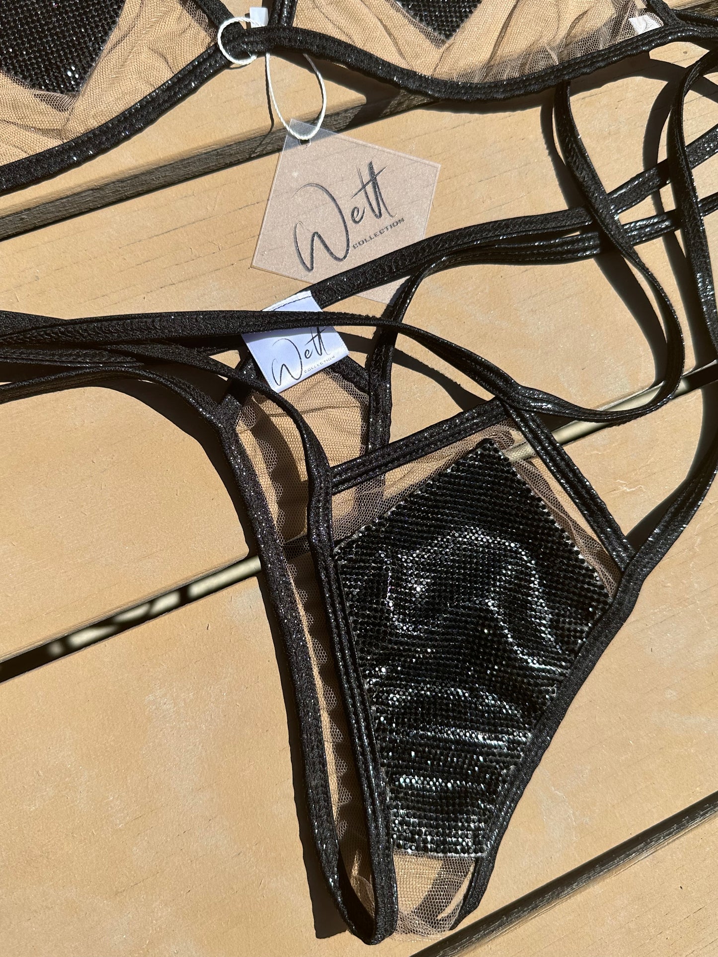 JET BLACK DIAMOND BIKINI